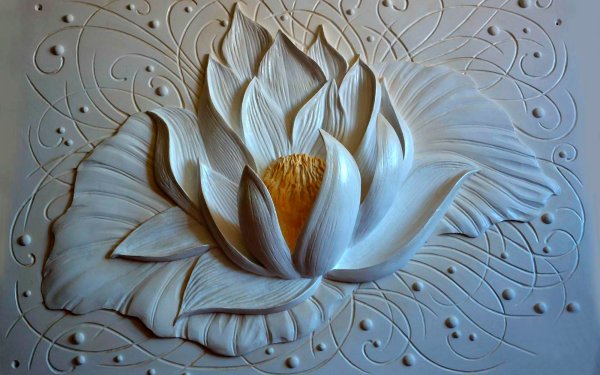 Барельеф цветы