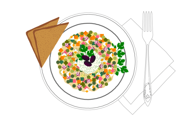 Оливье текстура