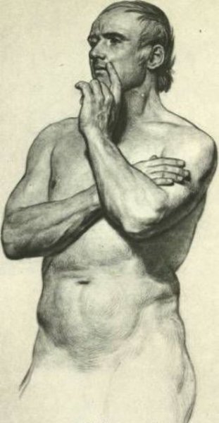 Иванов натурщица Академический рисунок