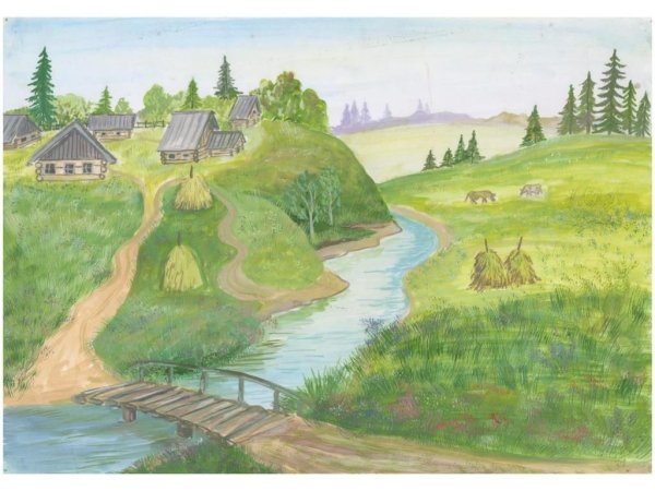 Рисунок мой родной край