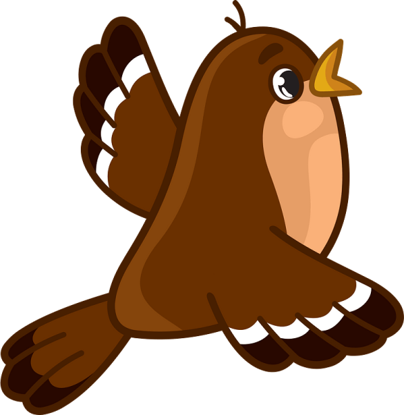 Воробей мультяшный