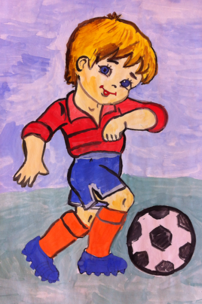 Футбол рисунок для детей
