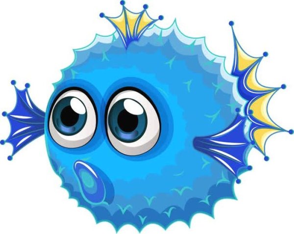 Рыба еж раскраска