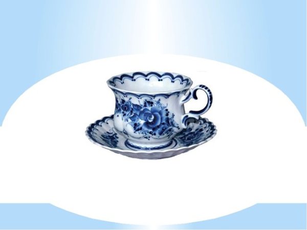 Гжельская чашка рисование в старшей группе