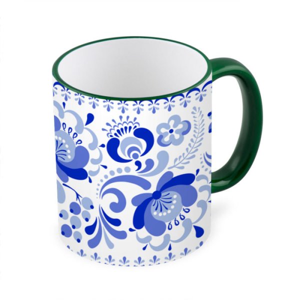 Гжельская роспись чашка