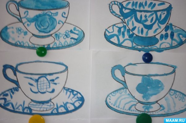 Рисование посуды в детском саду