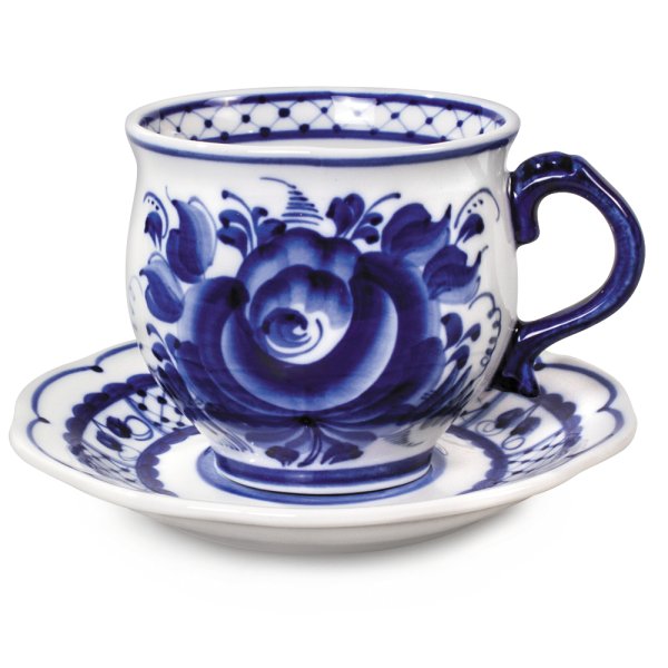 Роспись Гжель посуда