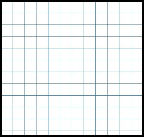 Клеточная разлиновка а4