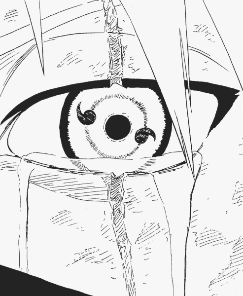 Наруто Манга Обито Шаринган