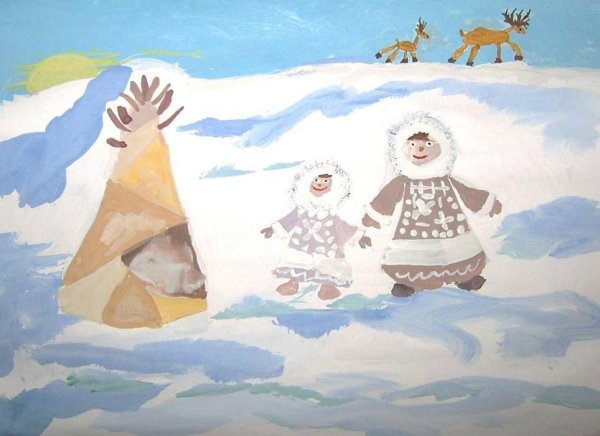 Рисование на тему народы севера