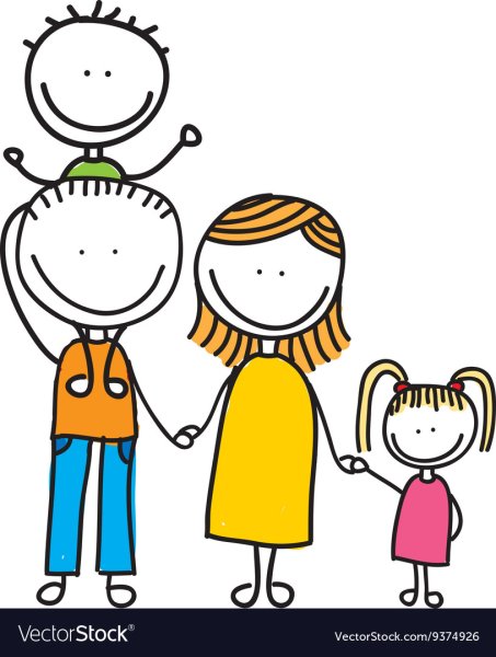 Семья рисунок прикольный