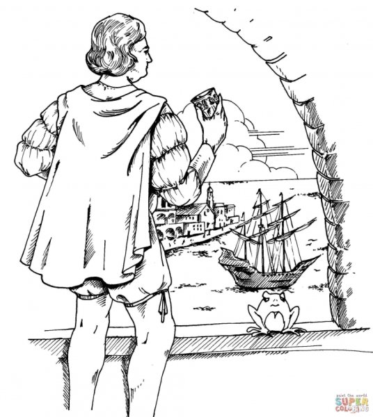 Путешествие Христофора Колумба рисунок