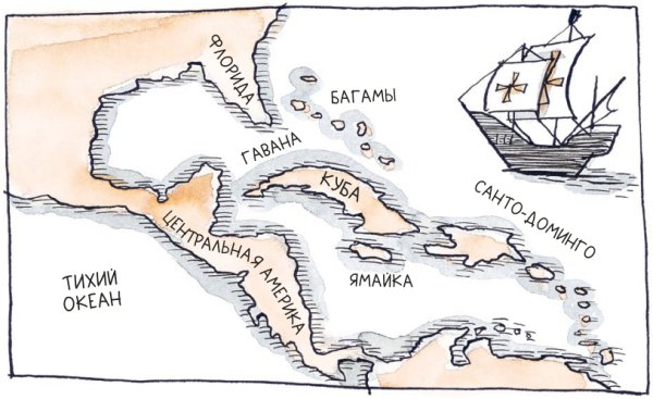 Христофор Колумб открытие Америки карта