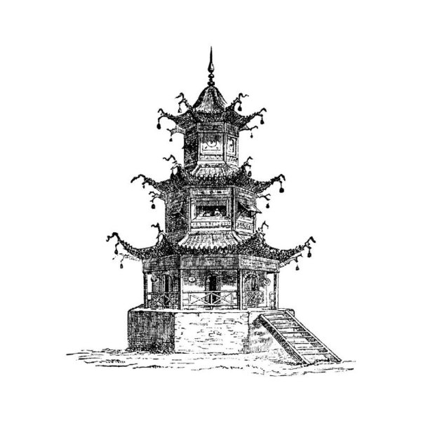 Эскизы китайских храмов