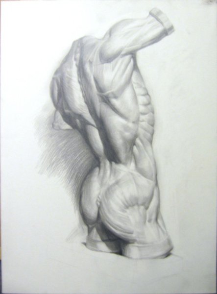 Торс карандашом