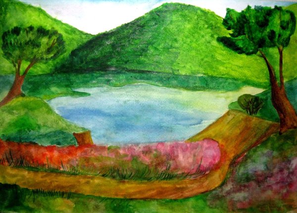 Пейзаж Краснодарского края рисунок