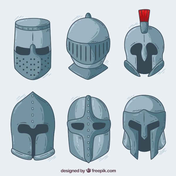 Рыцарский шлем мультяшный