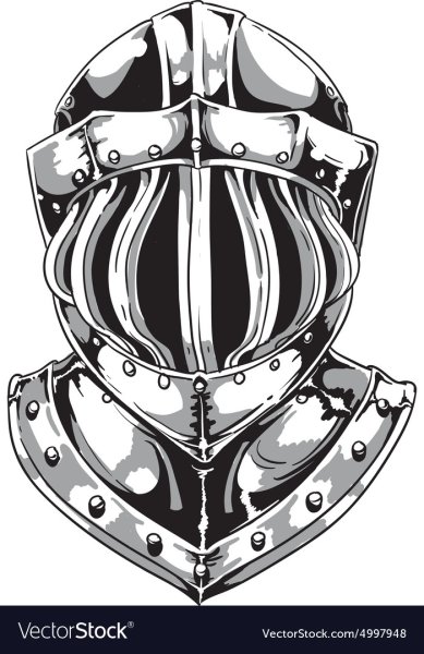 Рыцарский шлем векторный