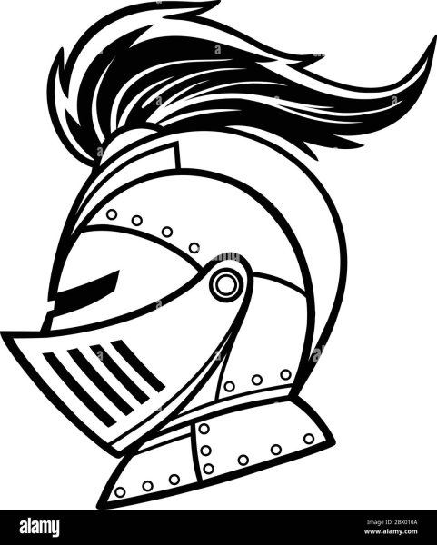 Рыцарский шлем контур