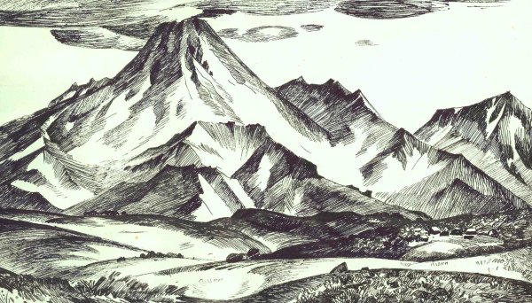 Вулканы Камчатки вектор