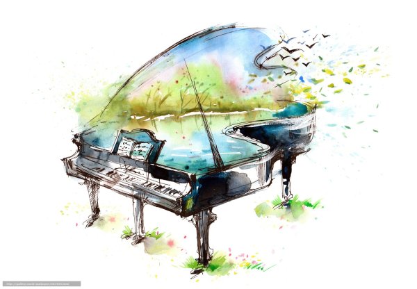 Рисунки акварелью