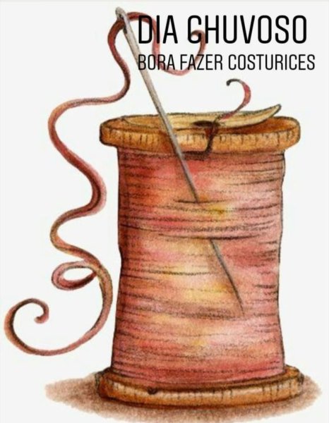 Нитки и иголка акварель