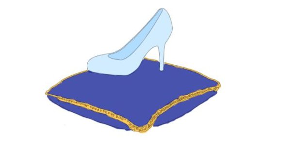 Туфелька Золушки на подушке