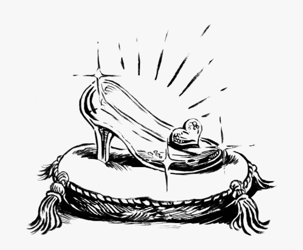 Туфелька Золушки раскраска