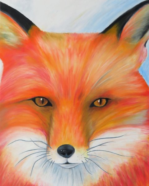 Лиса морда рисунок