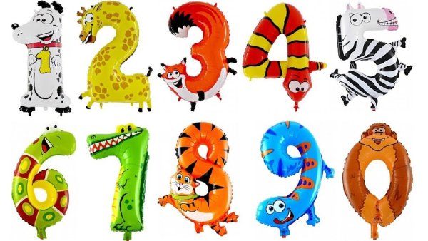 Цифры в виде животных