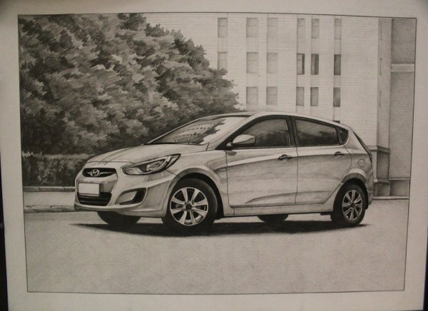 Хендай Солярис хэтчбек раскраска