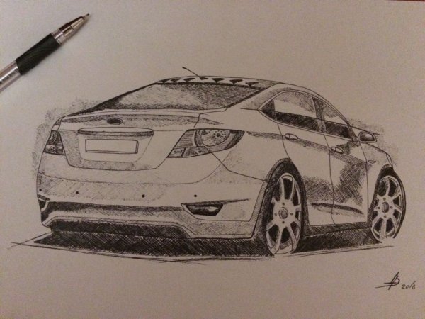 Раскраска Хендай Солярис