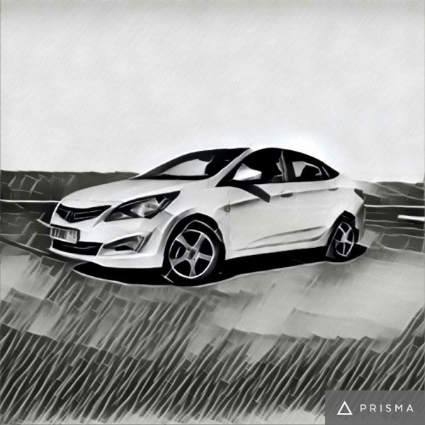 Хендай Солярис 2014 карандашом