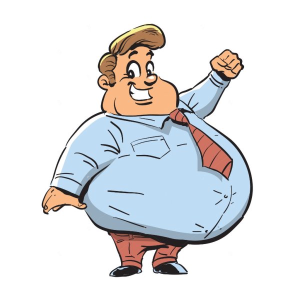 Толстый мужик мультяшный