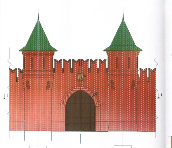 Кремль из цветной бумаги