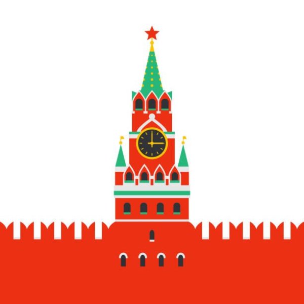 Спасская башня Московского Кремля рисунок