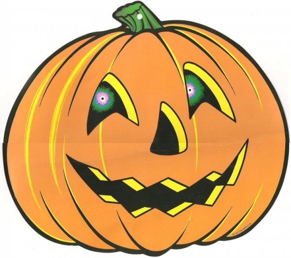 Аппликация тыква к Хэллоуину