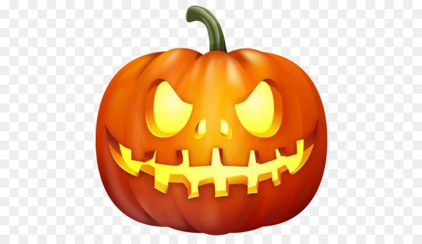 Тыква на Хэллоуин на прозрачном фоне