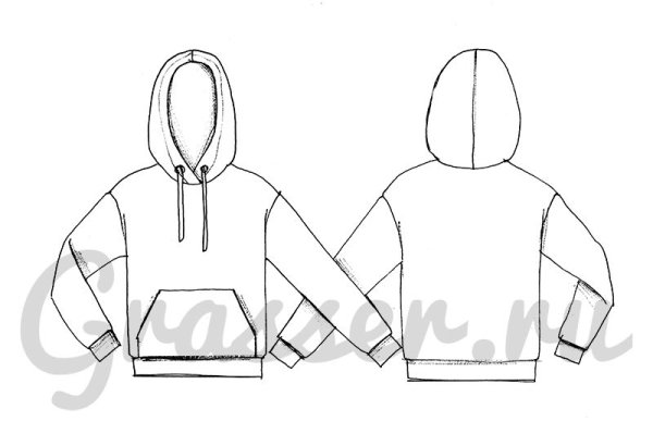 Худи, выкройка Grasser №634