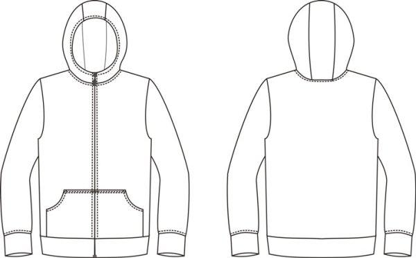 Технический эскиз толстовки