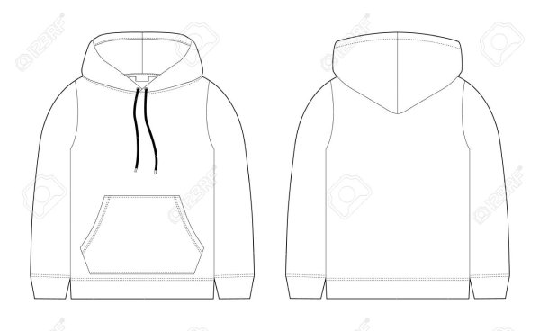 Худи спереди и сзади макет