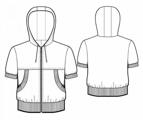 Лекало мужской толстовки