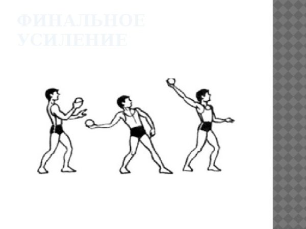 Метание теннисного мяча схема