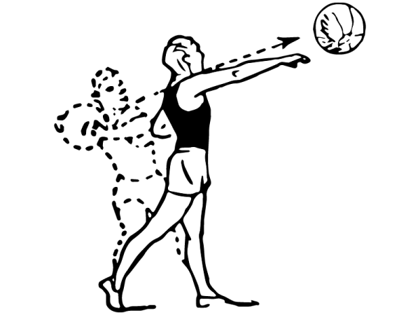 Броски набивного мяча