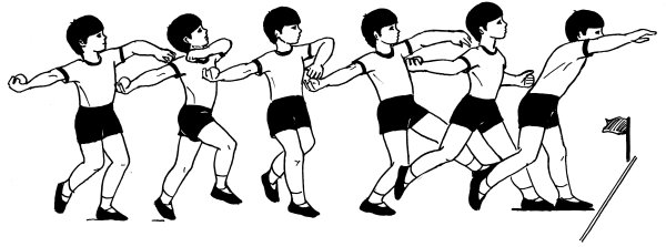 Метание мяча бросок с разбега