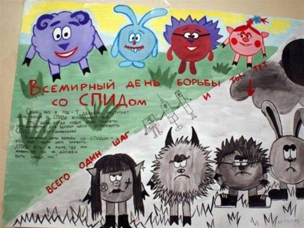 Плакат борьба со СПИДОМ