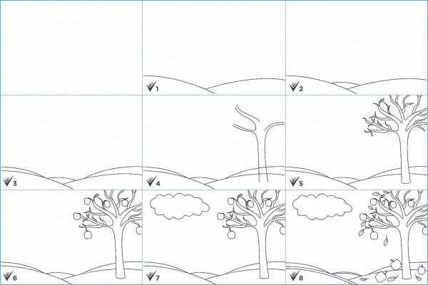 Поэтапное рисование пейзажа для детей