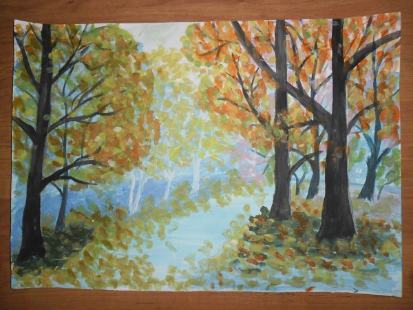 Этапы рисования пейзажа