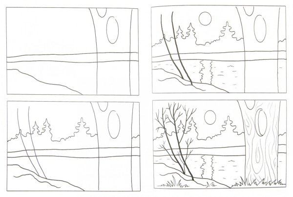 Осень карандашом