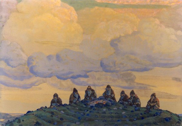 Рерих Весна Священная декорации поцелуй земли